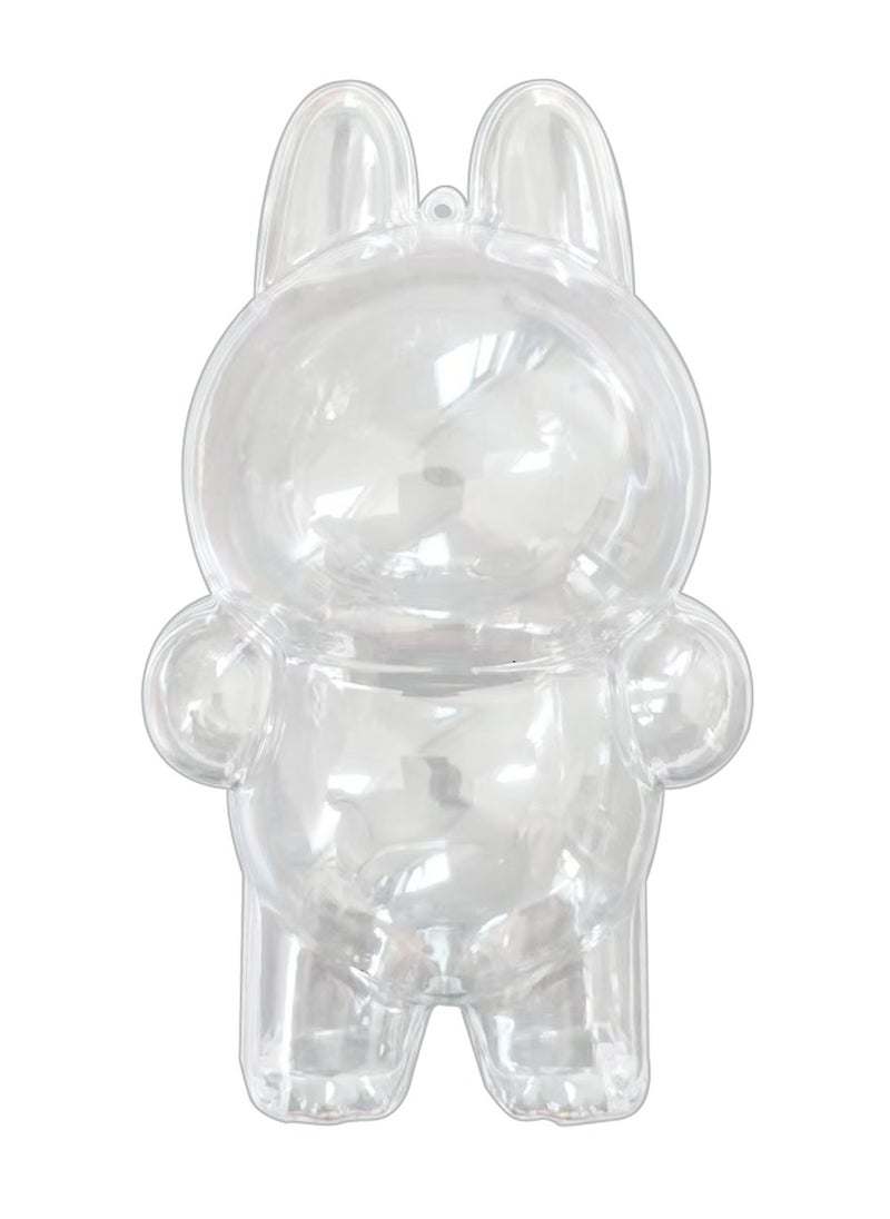 Clear Acrylic Display Case for Standing Labubu V1 – Protective Doll Cover (Case Only)